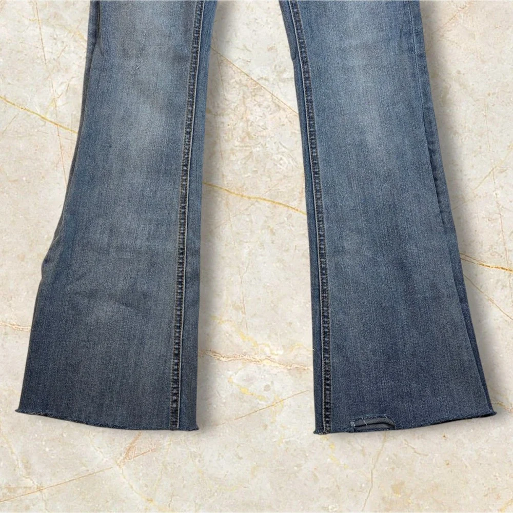 Grace In LA Jeans Size 25 Bootcut Blue Denim Stretch Embroidered Cowgirl Western